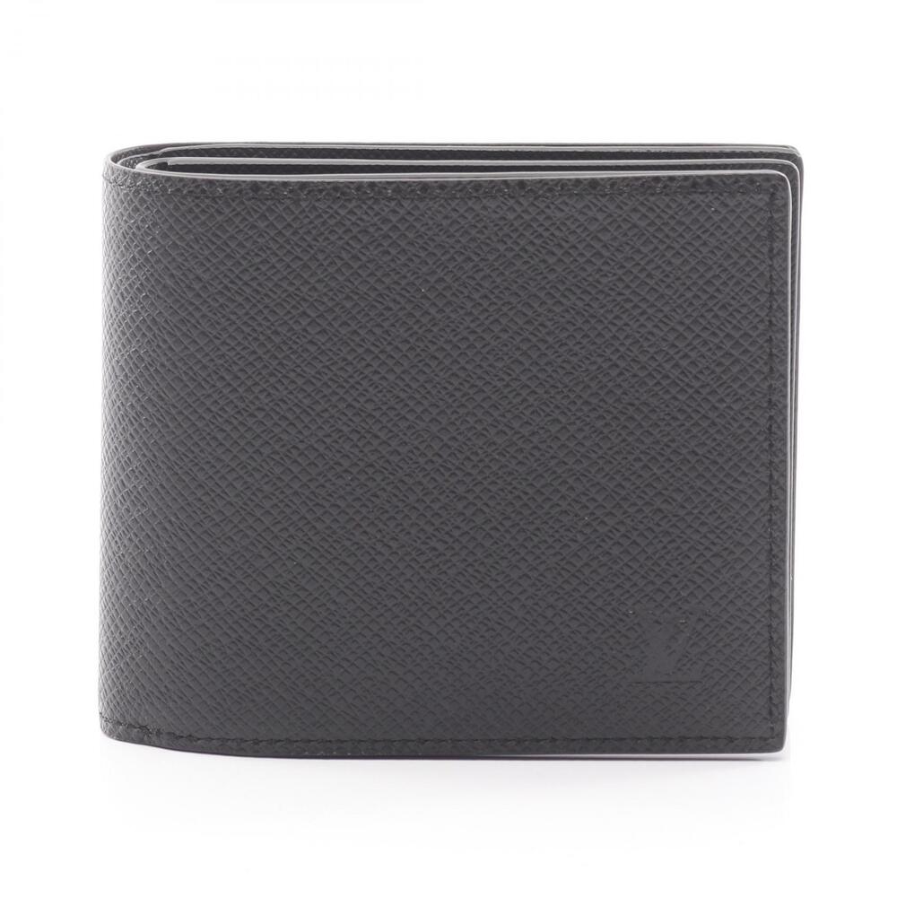 Louis Vuitton Portefeuille Amerigo NM Bifold Wallet Leather Taiga Black